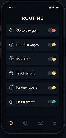 Unfohld Routine Screen